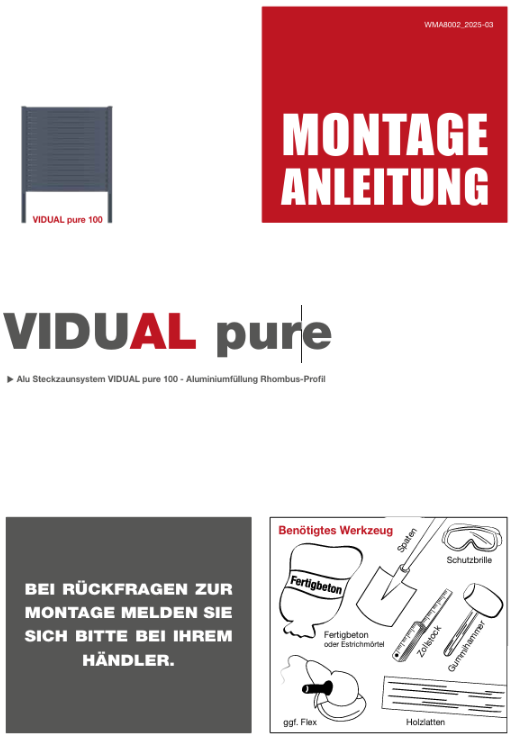 Vorschau: Montageanleitung VIDUAL pure